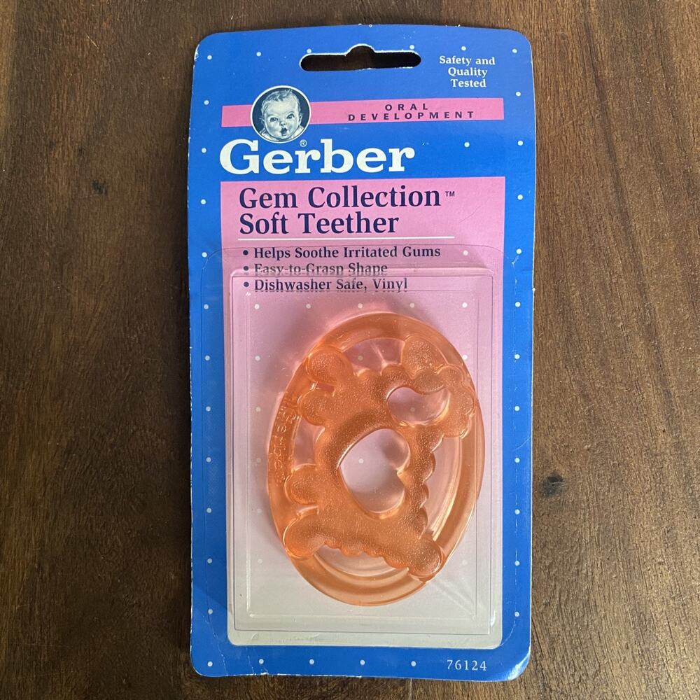 New Gerber Gem Collection Soft Teether Pink Lamb 1994 Vintage